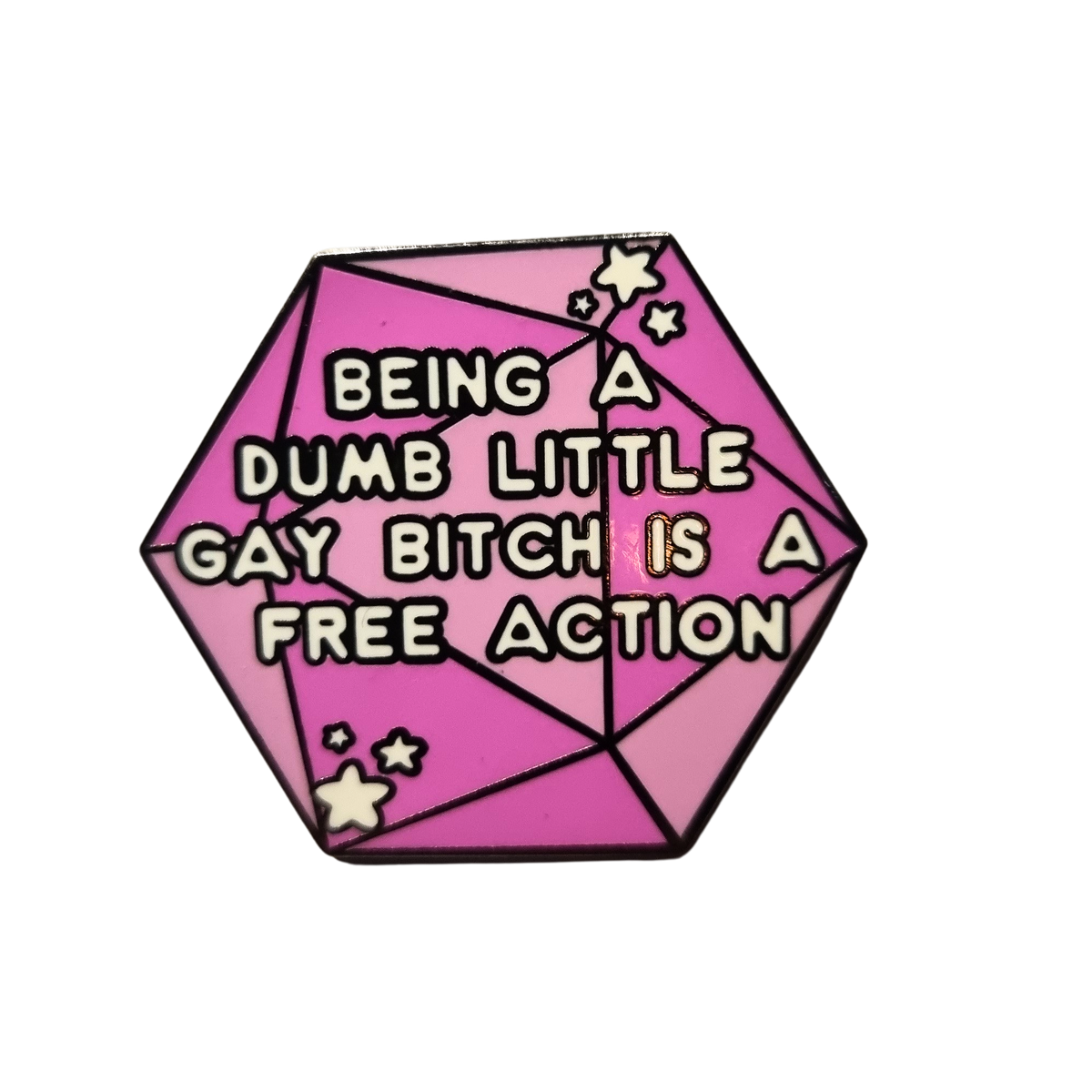 Free DND Action Enamel Pin