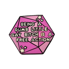 Free DND Action Enamel Pin