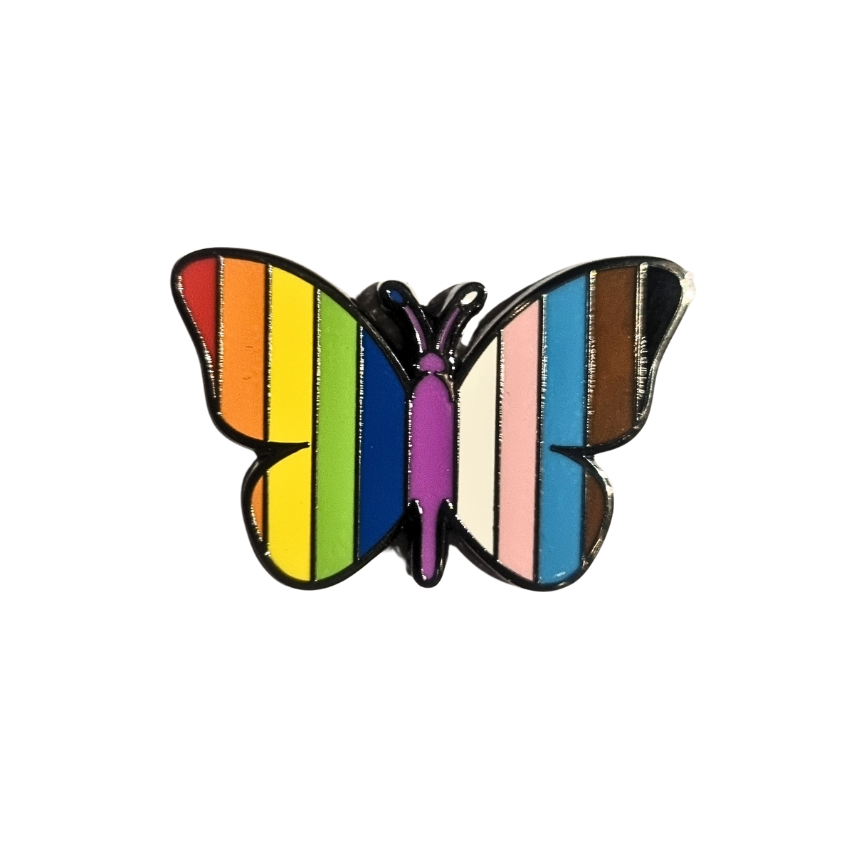 Rainbow Butterfly Enamel Pin