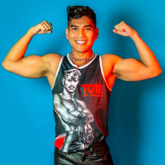 Tom of Finland Mesh Tank Top "Leather Stud"