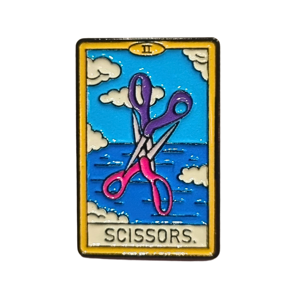 Tarot Scissors EnameTarot Scissors Enamel Pin – Queer Lit