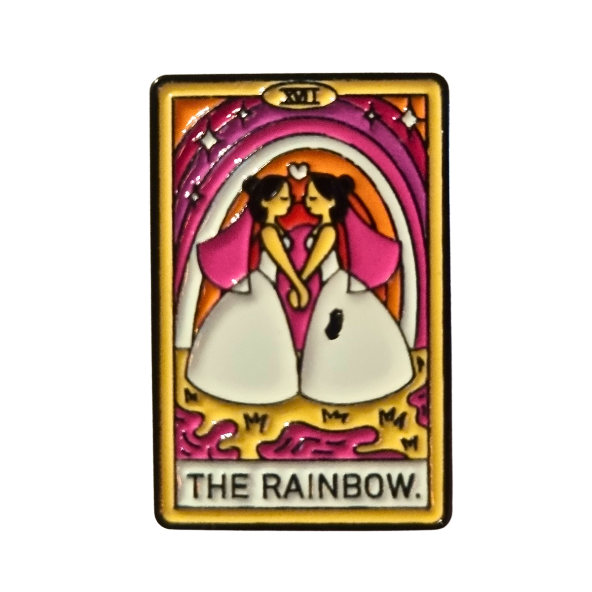 Tarot Lesbian Wedding Enamel Pin