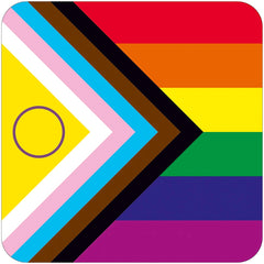 Intersex Progress Pride Flag Coaster