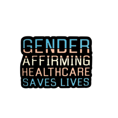 Gender Affirming Healthcare Saves Lives Enamel Pin