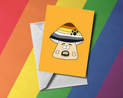 Bear Mushroom LGBT Greetings Card