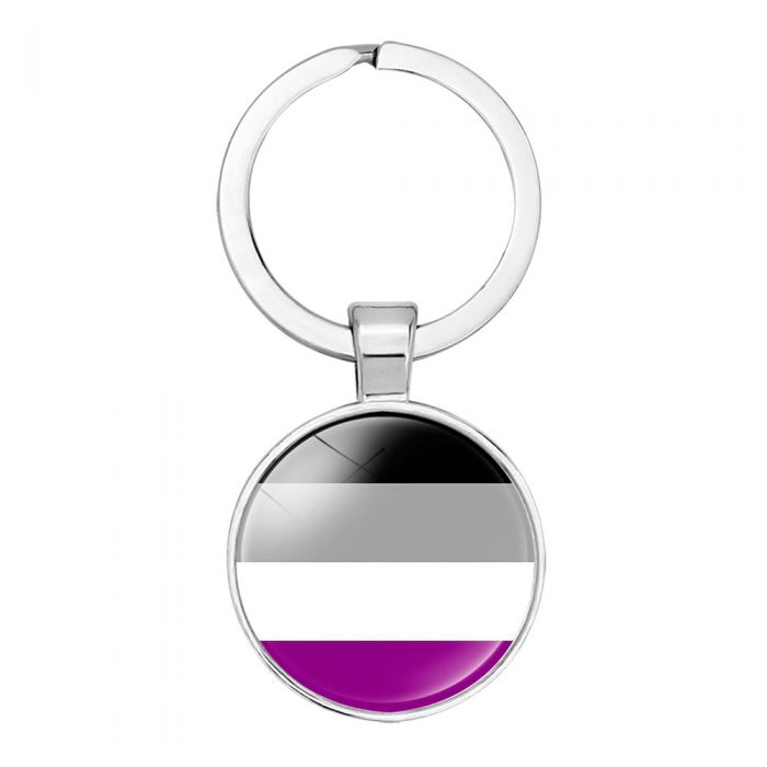 Asexual Flag Pride Keyring (Round)