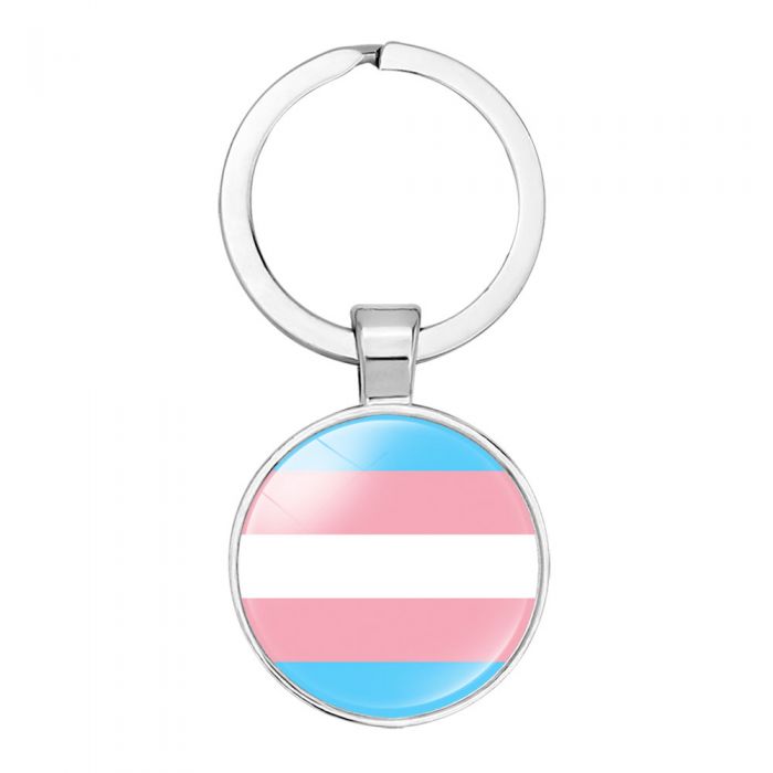 Transgender Flag Pride Keyring (Round)