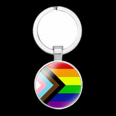 Progress Flag Pride Keyring (Round)