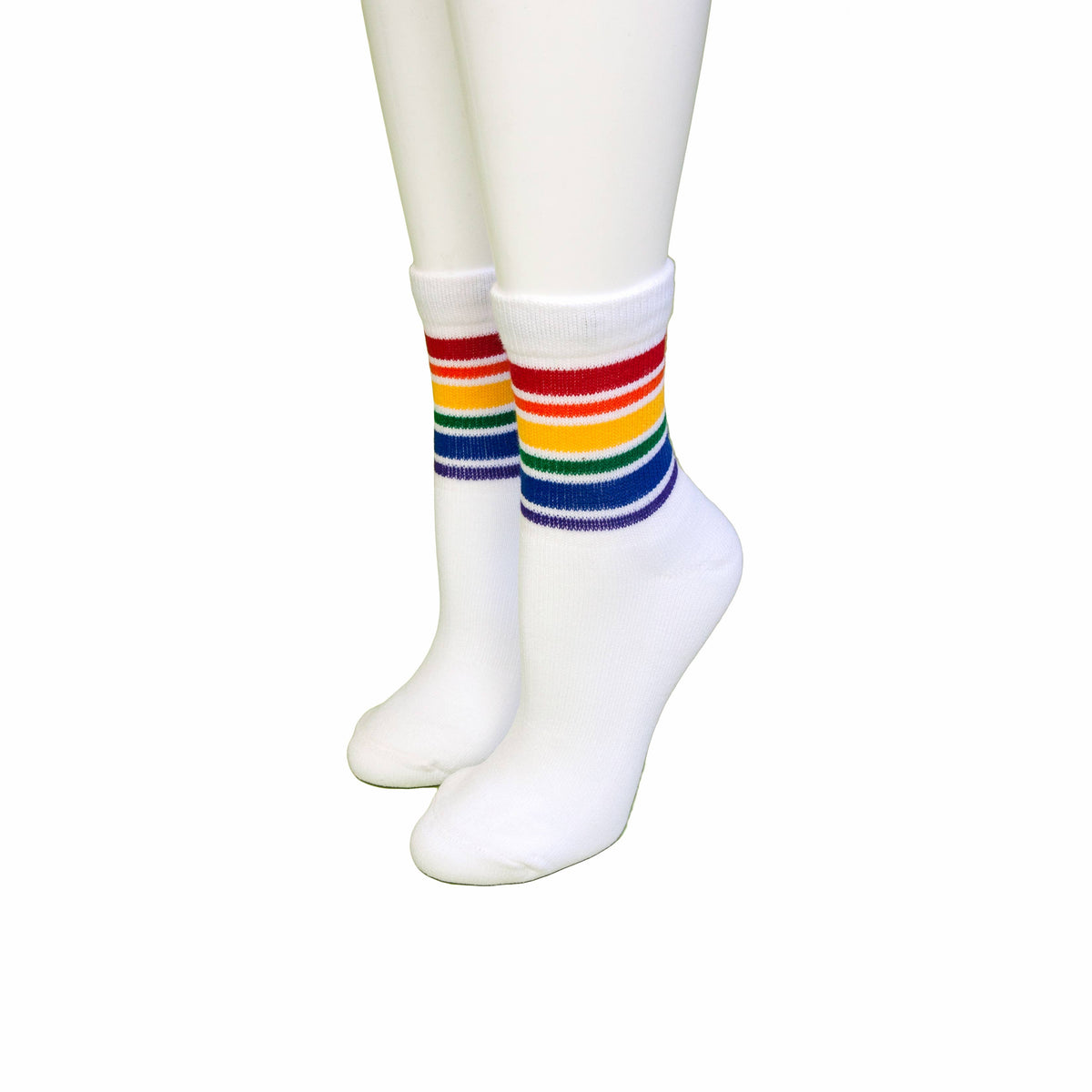 Low Cut Pride Athletic White Socks (Size 5-8)