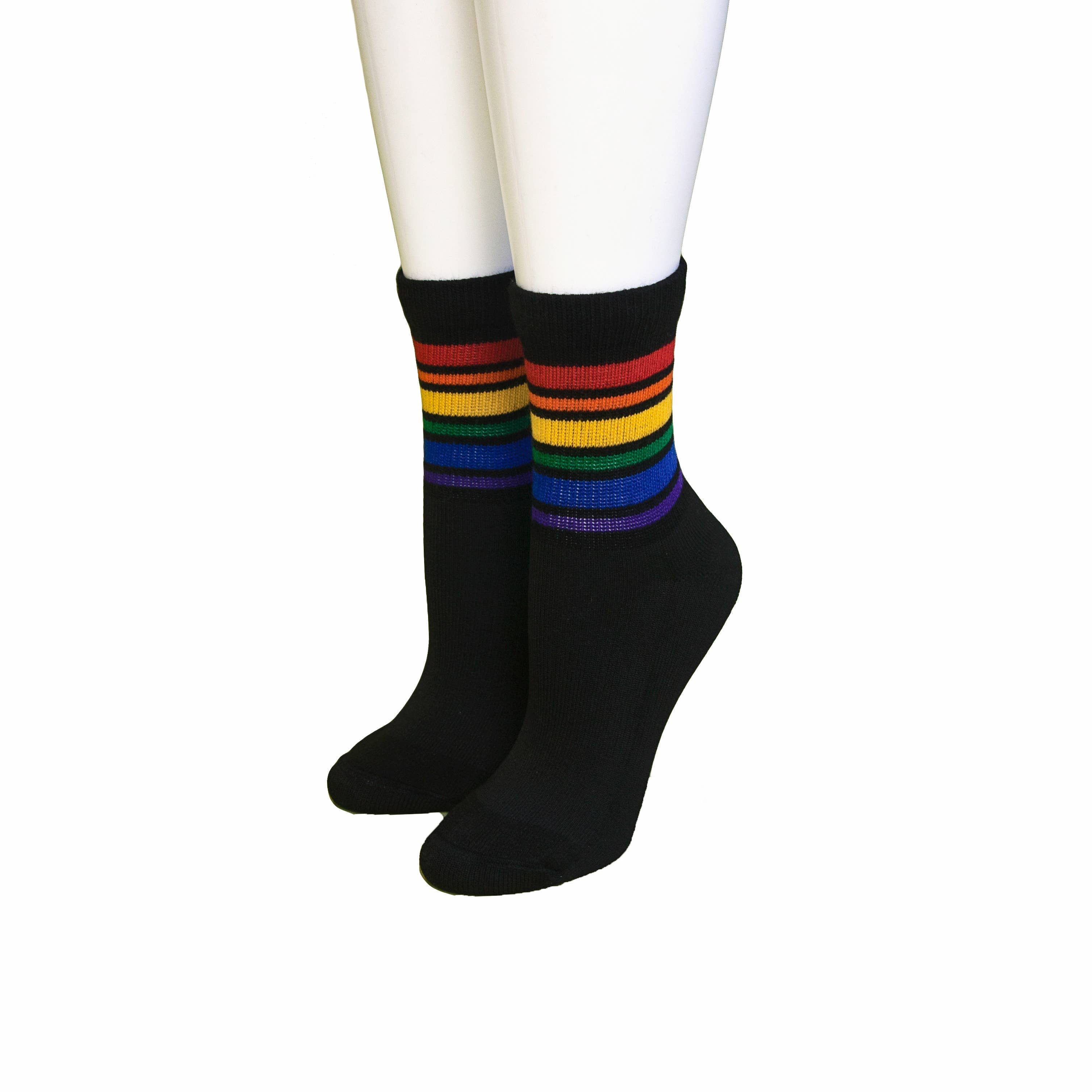 Low Cut Pride Athletic Dark Socks (Size 8-11)