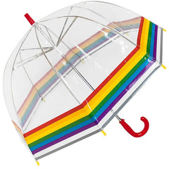 Children's LGBTQ+  Rainbow Clear Dome Umbrella