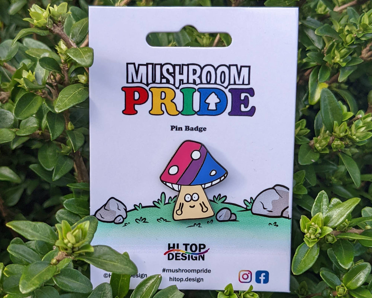 Bisexual Mushroom Pride Pin