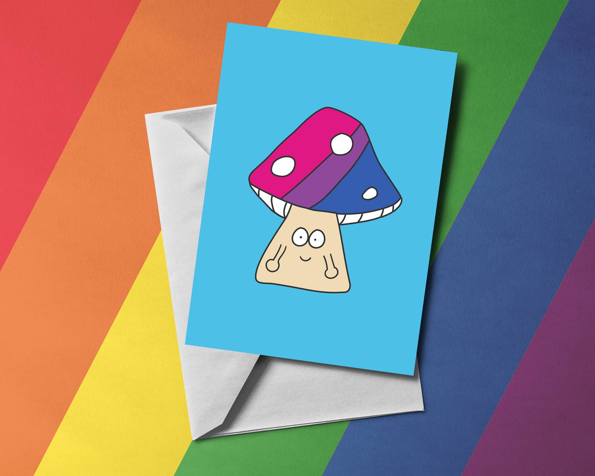 Bisexual Mushroom LGBT Greetings Card
