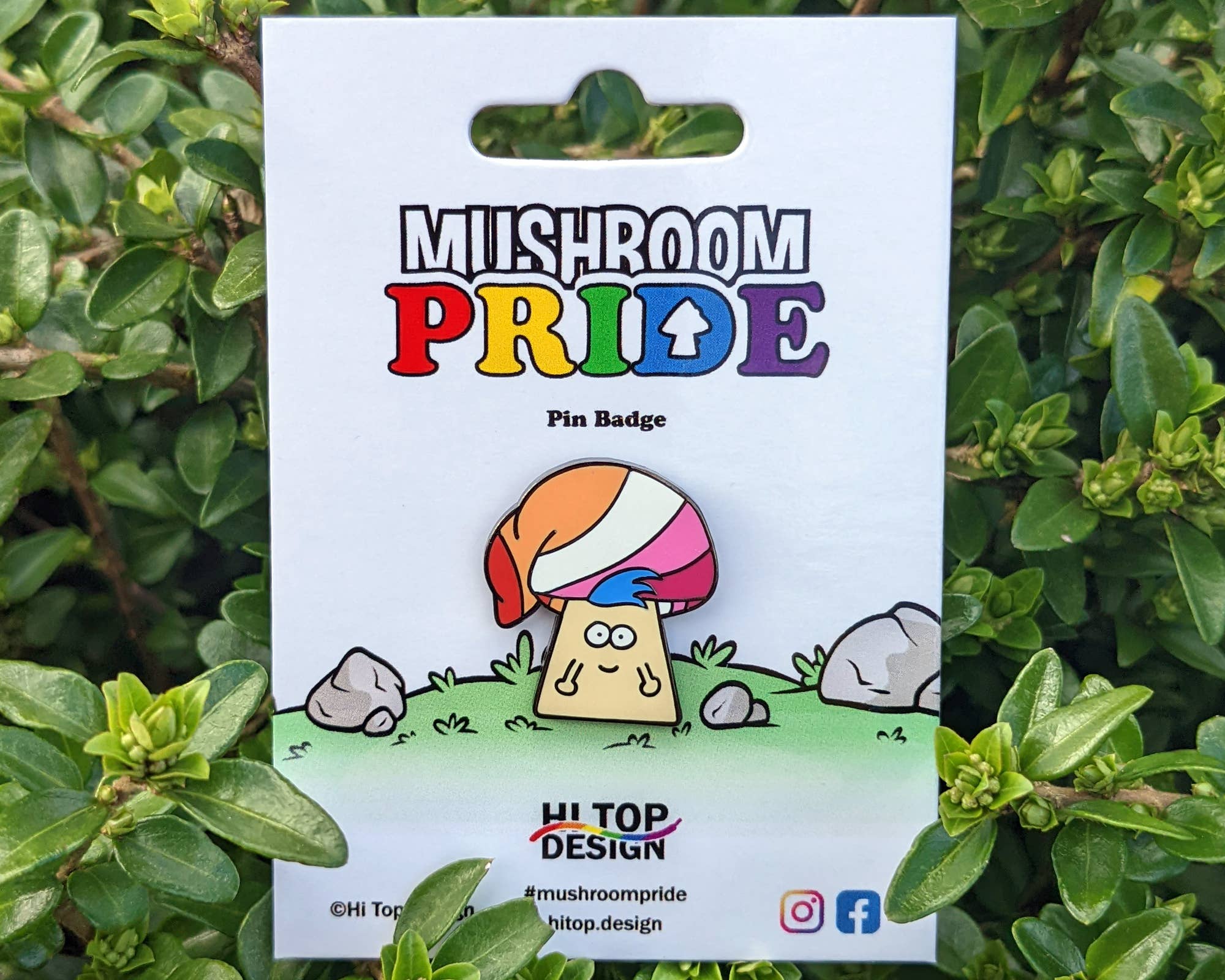 Lesbian Mushroom Pride Pin