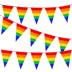 Gay Pride Flag Bunting Triangle (8 Meters x 25 Flags)