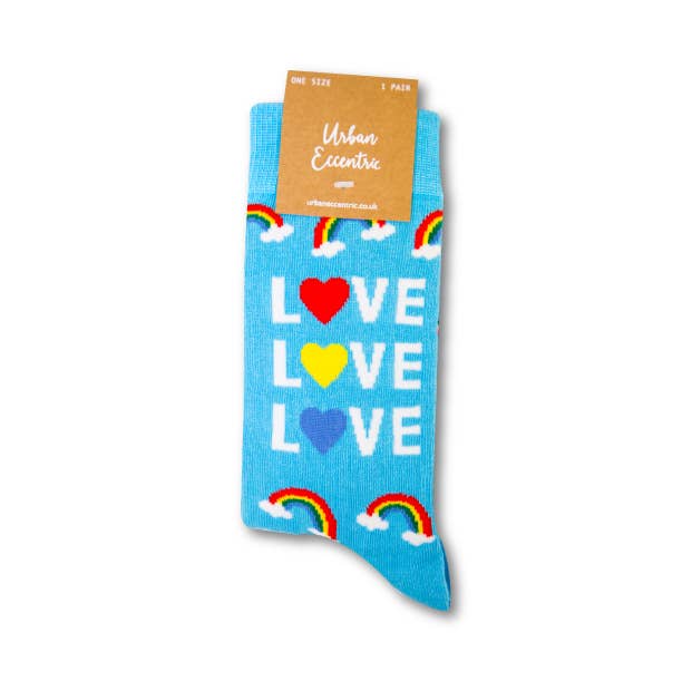 Love, Love, Love Pride Socks