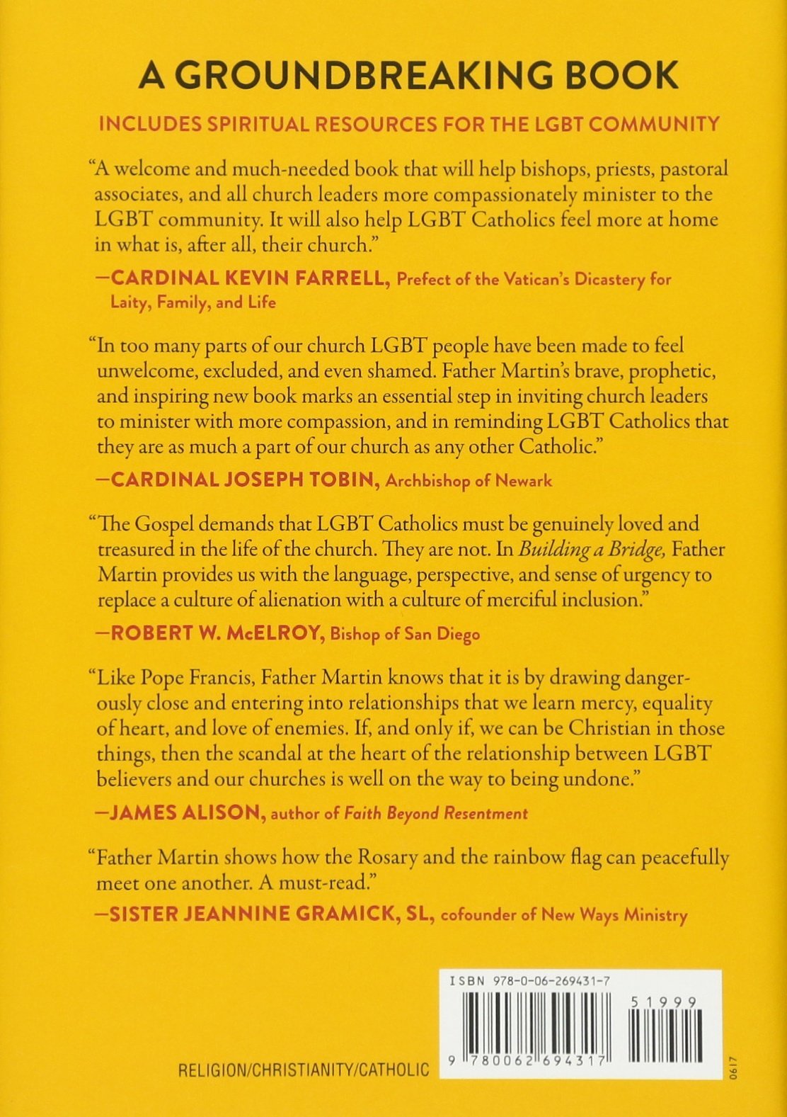 Building a Bridge : How the Catholic Church and the LGBT Community Can Enter into a Relationship of Respect, Compassion, and Sensitivity 