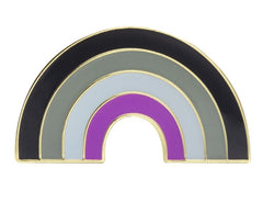 Asexual Flag Rainbow Enamel Pin