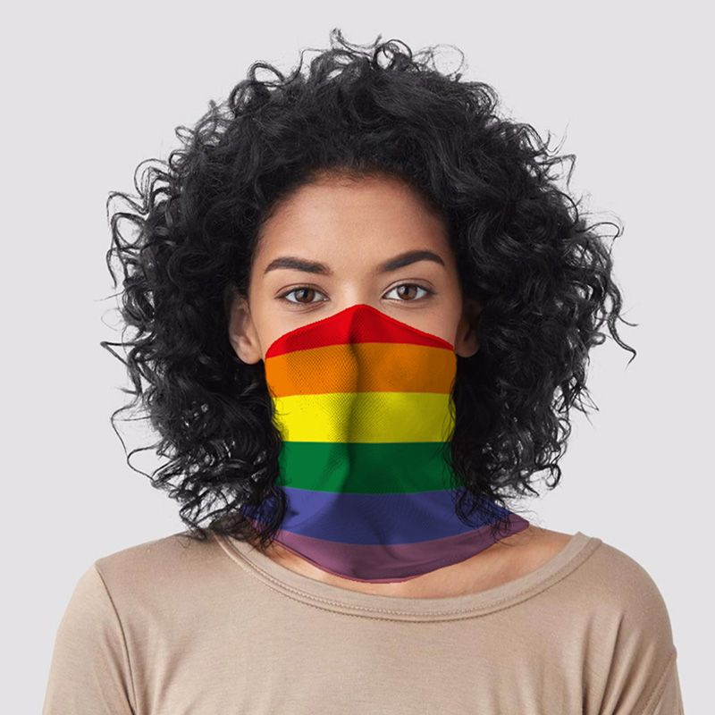 Gay Rainbow Neck Scarf Face Covering