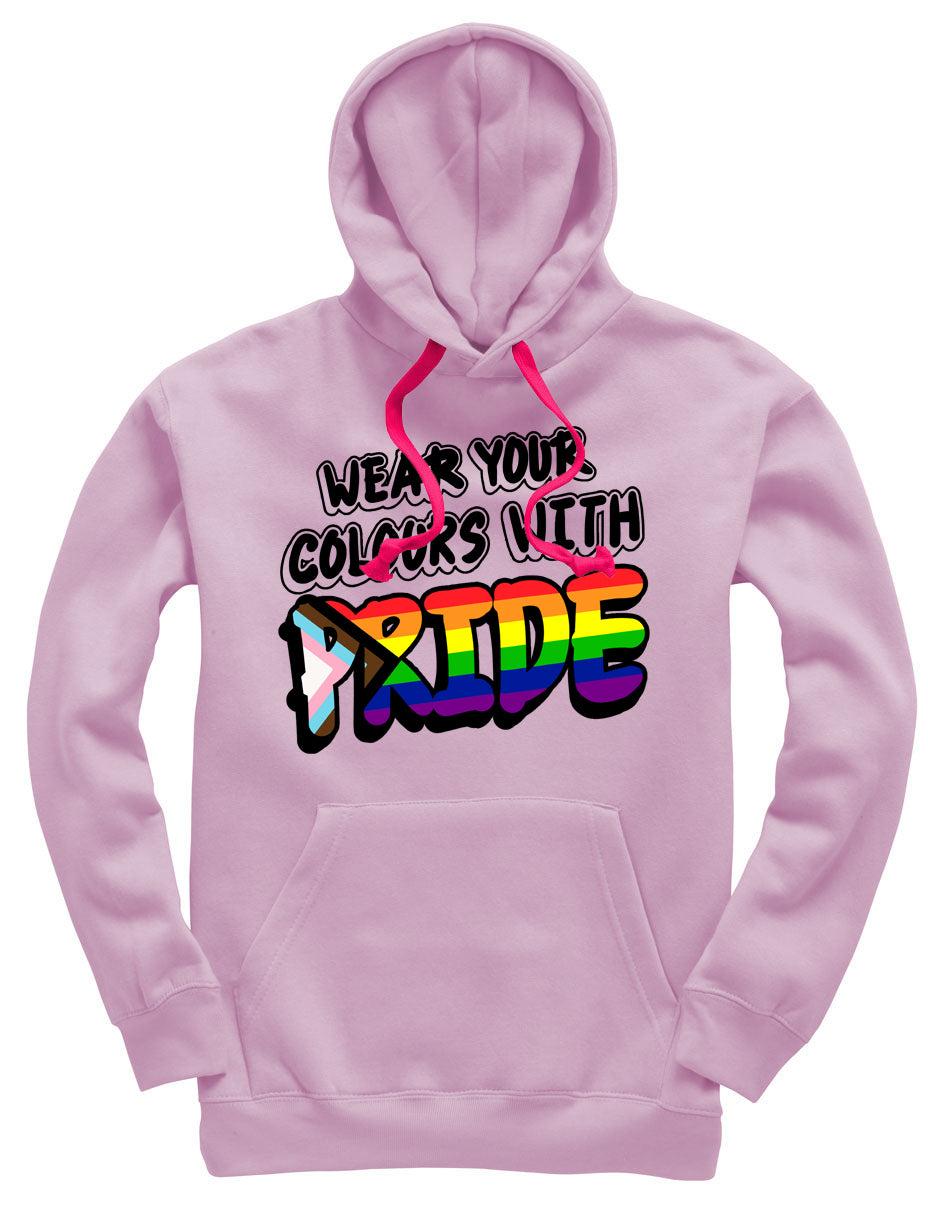 Wear Your Colours With Pride Hoodie - Baby Pink