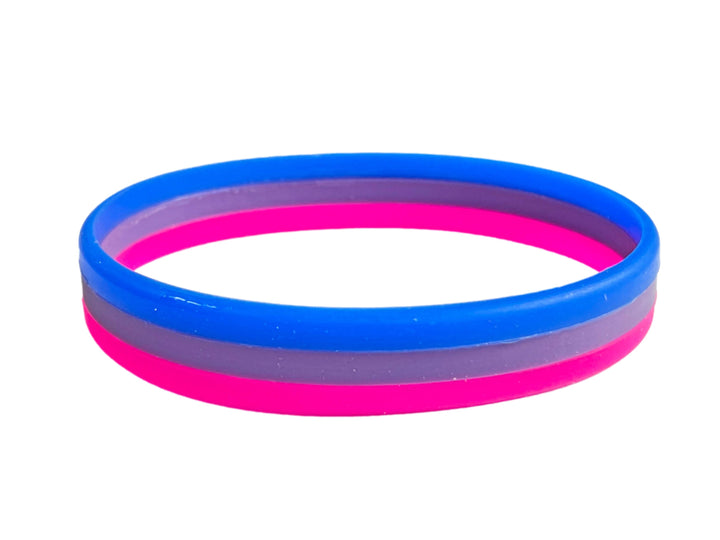 Bisexual Flag Pride Silicone Wrist Band