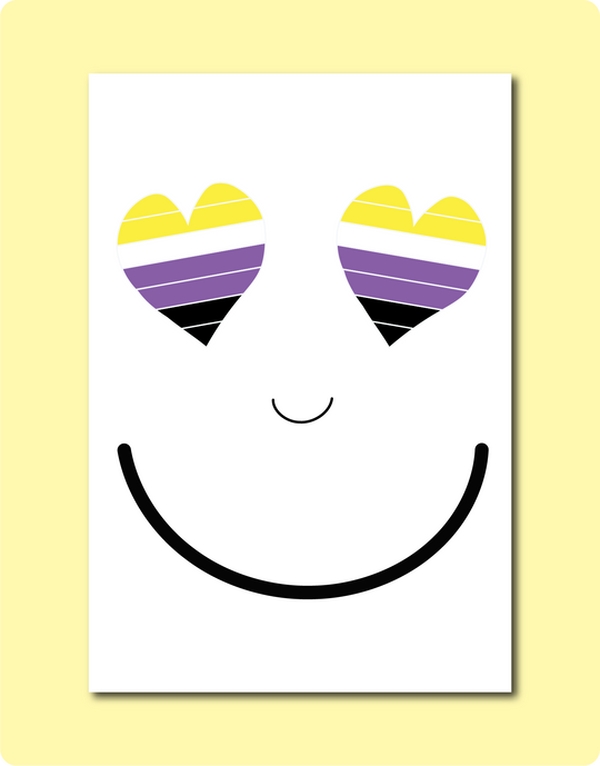 Non-Binary Smiles Card