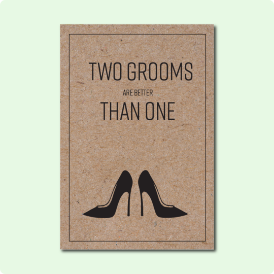 Two Grooms Wedding Card