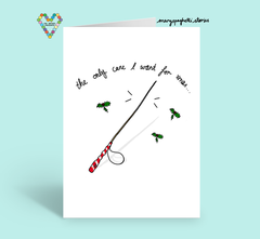 The Only Cane I Want For Xmas Card