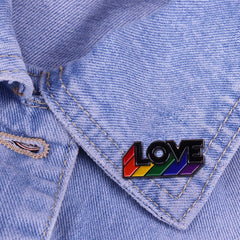 Rainbow Love Enamel Pin