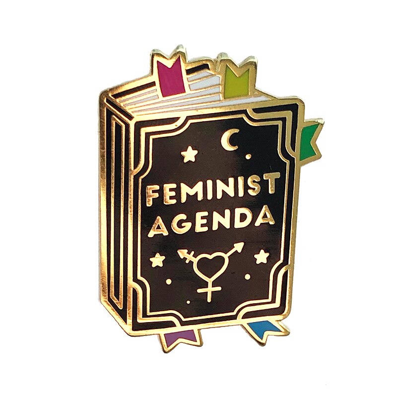 Feminist Agenda Magic Spell Book Enamel Pin