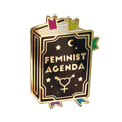 Feminist Agenda Magic Spell Book Enamel Pin