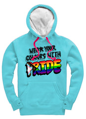 Wear Your Colours With Pride Hoodie - Lagoon