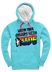 Wear Your Colours With Pride Hoodie - Lagoon