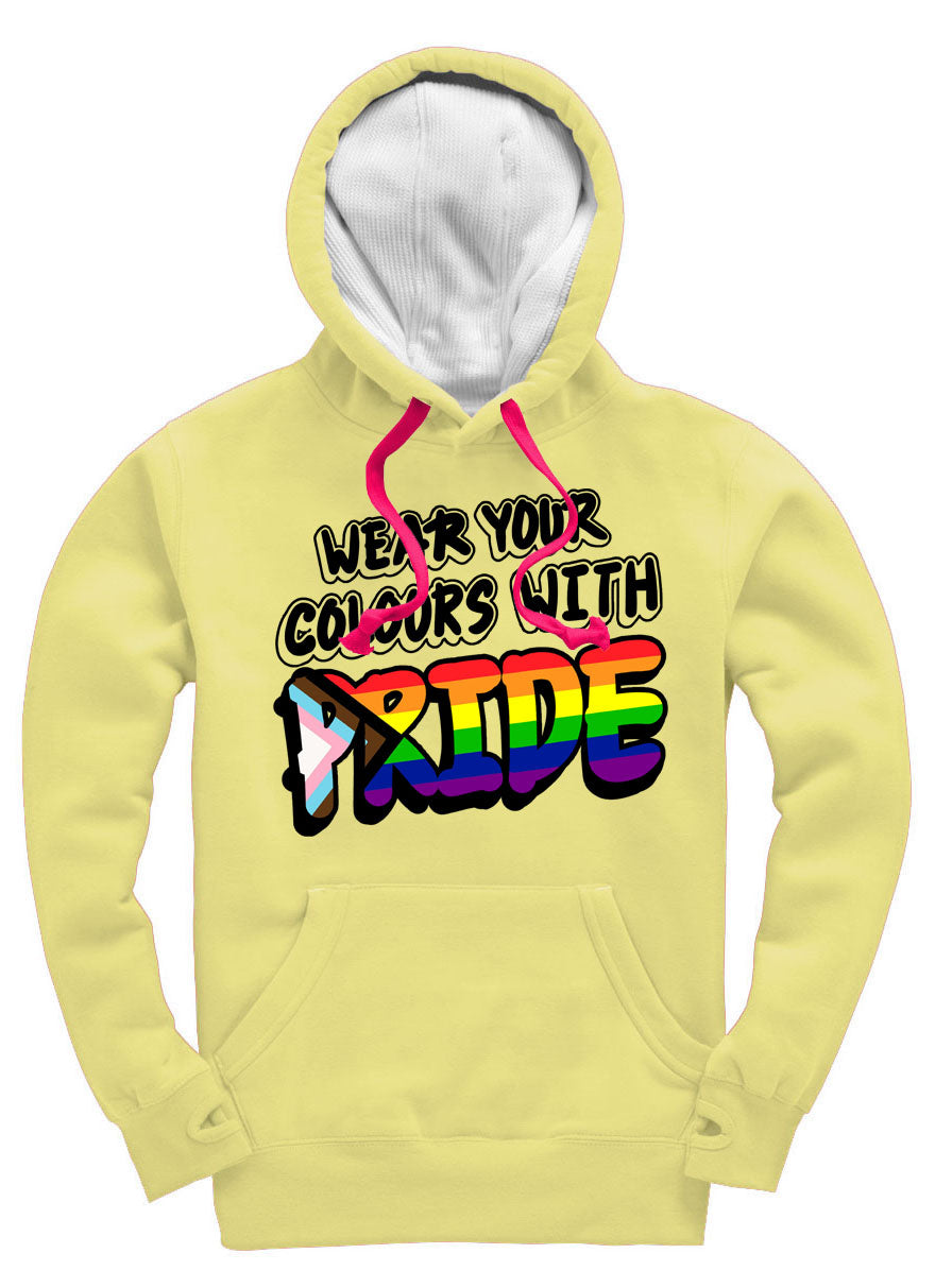 Wear Your Colours With Pride Hoodie - Lemon Drop