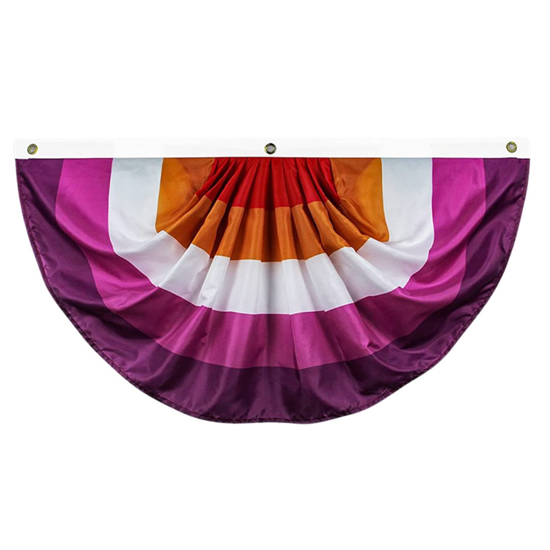Lesbian Pride Flag Pleated Fan Bunting