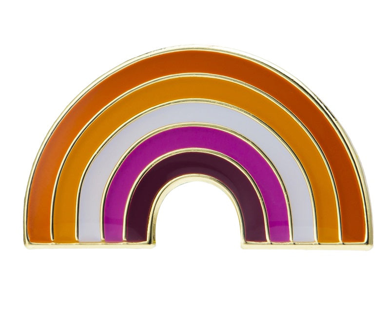 Lesbian Flag Rainbow Enamel Pin