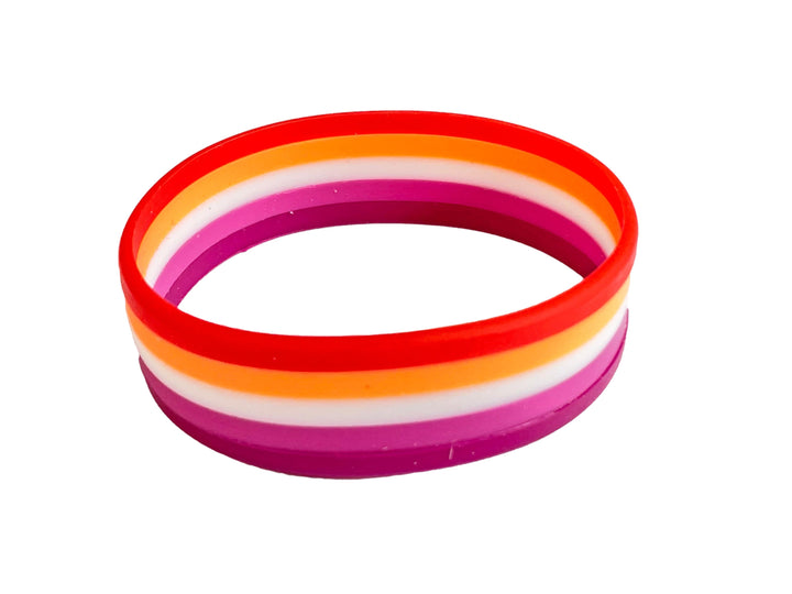 Lesbian Pride Silicone Wrist Band