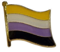 Non-Binary Flag Enamel Pin