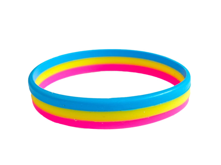 Pansexual Flag Pride Silicone Wrist Band