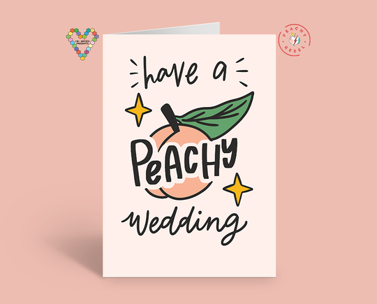 Peachy Wedding Card