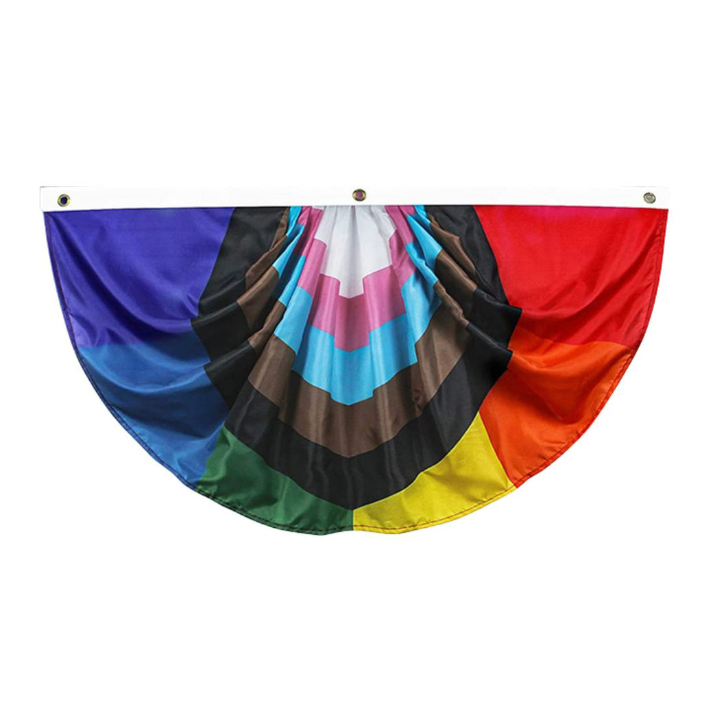 Progress Pride Flag Pleated Fan Bunting (LGBT Accessories) – Queer Lit