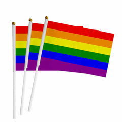 Handheld Rainbow Pride Flag (3 Pack)