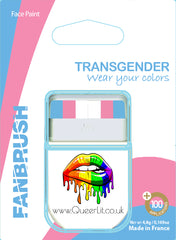 Trans Flag Face Paint