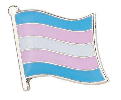Trans Flag Enamel Pin