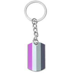Asexual Pride Flag Keyring