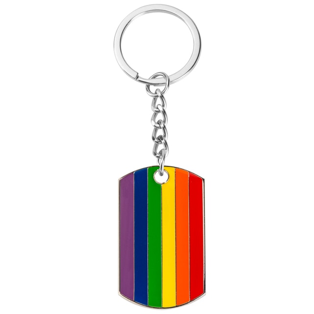 Gay Rainbow Flag Pride Keyring