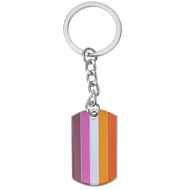 Lesbian Pride Flag Keyring