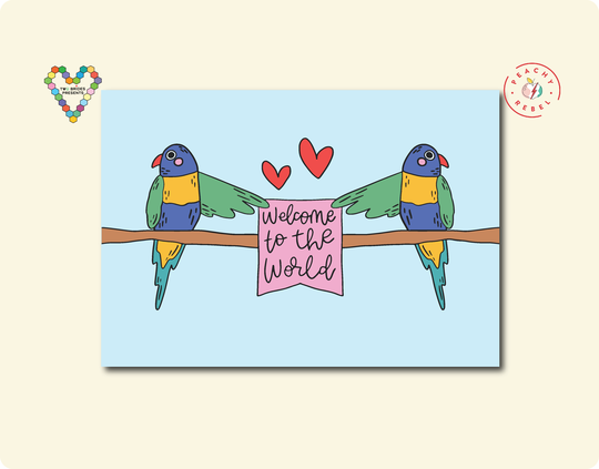 Rainbow Lorikeets Welcome Card