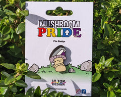 Asexual Mushroom Pride Pin