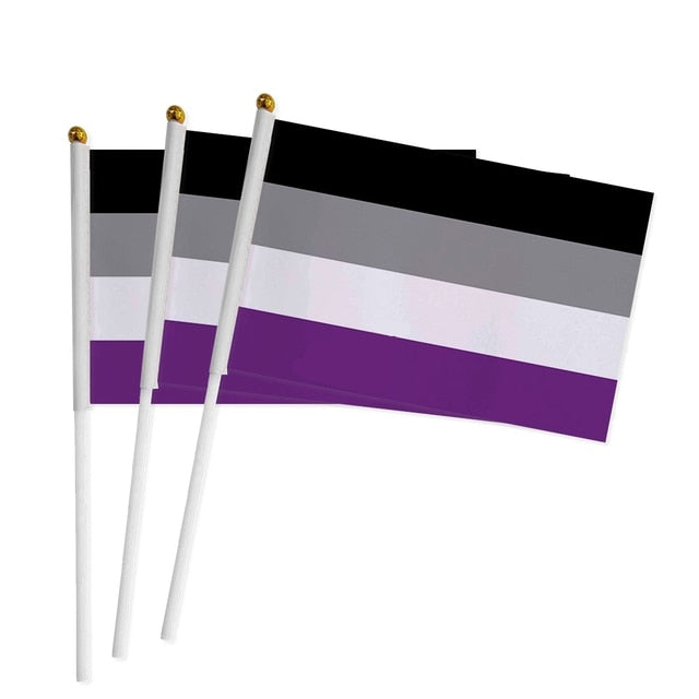 Handheld Asexual Pride Flag (3 Pack)